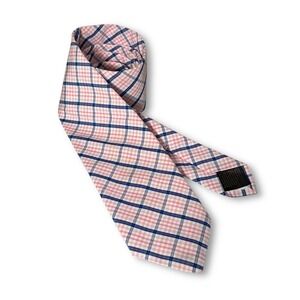 Brooks Brothers Pink Blue Plaid Cotton Men's‎ Necktie